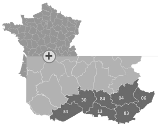 Départements couverts